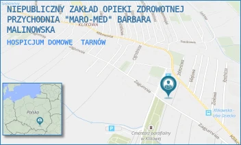 HOSPICJUM DOMOWE - NIEPUBLICZNY ZAKŁAD OPIEKI ZDROWOTNEJ PRZYCHODNIA "MARO-MED" BARBARA MALINOWSKA - ZAGUMNIE 23A,  TARNÓW