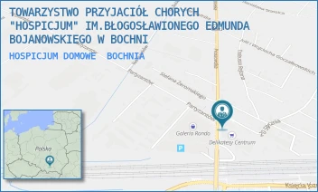 HOSPICJUM DOMOWE - TOWARZYSTWO PRZYJACIÓŁ CHORYCH "HOSPICJUM" IM.BŁOGOSŁAWIONEGO EDMUNDA BOJANOWSKIEGO W BOCHNI - UL. PROSZOWSKA 1,  BOCHNIA