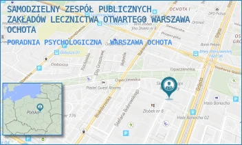 PORADNIA PSYCHOLOGICZNA - SAMODZIELNY ZESPÓŁ PUBLICZNYCH ZAKŁADÓW LECZNICTWA OTWARTEGO WARSZAWA OCHOTA - SKARŻYŃSKIEGO 1,  WARSZAWA OCHOTA