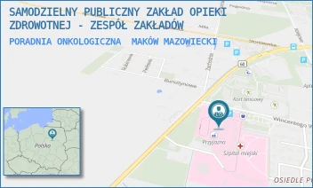 PORADNIA ONKOLOGICZNA - SAMODZIELNY PUBLICZNY ZAKŁAD OPIEKI ZDROWOTNEJ - ZESPÓŁ ZAKŁADÓW - WITOSA 2,  MAKÓW MAZOWIECKI