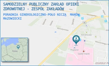 PORADNIA GINEKOLOGICZNO-POŁONICZA - SAMODZIELNY PUBLICZNY ZAKŁAD OPIEKI ZDROWOTNEJ - ZESPÓŁ ZAKŁADÓW - WITOSA 2,  MAKÓW MAZOWIECKI