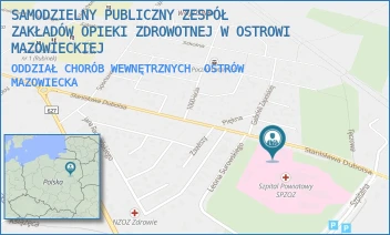 ODDZIAŁ CHORÓB WEWNĘTRZNYCH - SAMODZIELNY PUBLICZNY ZESPÓŁ ZAKŁADÓW OPIEKI ZDROWOTNEJ W OSTROWI MAZOWIECKIEJ - DUBOIS 68,  OSTRÓW MAZOWIECKA