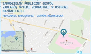PRACOWNIA ENDOSKOPII - SAMODZIELNY PUBLICZNY ZESPÓŁ ZAKŁADÓW OPIEKI ZDROWOTNEJ W OSTROWI MAZOWIECKIEJ - DUBOIS 68,  OSTRÓW MAZOWIECKA