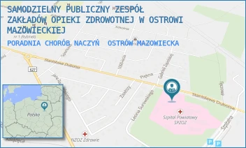 PORADNIA CHORÓB NACZYŃ - SAMODZIELNY PUBLICZNY ZESPÓŁ ZAKŁADÓW OPIEKI ZDROWOTNEJ W OSTROWI MAZOWIECKIEJ - DUBOIS 68,  OSTRÓW MAZOWIECKA