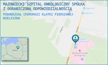 PODODDZIAŁ CHIRURGII KLATKI PIERSIOWEJ - MAZOWIECKI SZPITAL ONKOLOGICZNY SPÓŁKA Z OGRANICZONĄ ODPOWIEDZIALNOŚCIĄ - KOŚCIELNA 61,  WIELISZEW