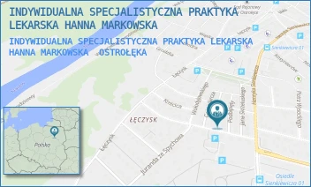 INDYWIDUALNA SPECJALISTYCZNA PRAKTYKA LEKARSKA HANNA MARKOWSKA - INDYWIDUALNA SPECJALISTYCZNA PRAKTYKA LEKARSKA HANNA MARKOWSKA - ZAGŁOBY 39,  OSTROŁĘKA