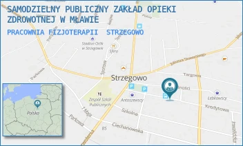 PRACOWNIA FIZJOTERAPII - SAMODZIELNY PUBLICZNY ZAKŁAD OPIEKI ZDROWOTNEJ W MŁAWIE - PLAC WOLNOŚCI 35A,  STRZEGOWO