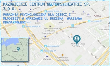 PORADNIA PSYCHOLOGICZNA DLA DZIECI I MŁODZIEŻY W WARSZAWIE UL BRZESKA - MAZOWIECKIE CENTRUM NEUROPSYCHIATRII SP. Z O.O. - BRZESKA 12,  WARSZAWA PRAGA-PÓŁNOC