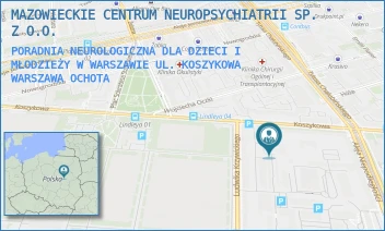 PORADNIA NEUROLOGICZNA DLA DZIECI I MŁODZIEŻY W WARSZAWIE UL. KOSZYKOWA - MAZOWIECKIE CENTRUM NEUROPSYCHIATRII SP. Z O.O. - KOSZYKOWA 79B,  WARSZAWA OCHOTA