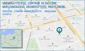 ODDZIAŁ CHORÓB WEWNĘTRZNYCH - UNIWERSYTECKIE CENTRUM KLINICZNE WARSZAWSKIEGO UNIWERSYTETU MEDYCZNEGO - NOWOGRODZKA 59,  WARSZAWA OCHOTA