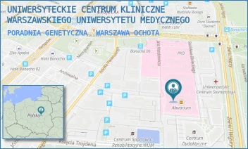 PORADNIA GENETYCZNA - UNIWERSYTECKIE CENTRUM KLINICZNE WARSZAWSKIEGO UNIWERSYTETU MEDYCZNEGO - ŻWIRKI I WIGURY 63A,  WARSZAWA OCHOTA