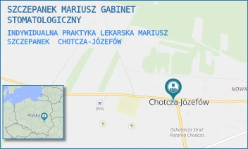 INDYWIDUALNA PRAKTYKA LEKARSKA MARIUSZ SZCZEPANEK - SZCZEPANEK MARIUSZ GABINET STOMATOLOGICZNY - CHOTCZA-JÓZEFÓW 60,  CHOTCZA-JÓZEFÓW