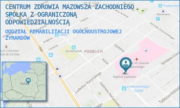 ODDZIAŁ REHABILITACJI OGÓLNOUSTROJOWEJ - CENTRUM ZDROWIA MAZOWSZA ZACHODNIEGO SPÓŁKA Z OGRANICZONĄ ODPOWIEDZIALNOŚCIĄ - LIMANOWSKIEGO 30,  ŻYRARDÓW