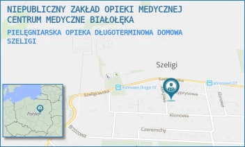 PIELĘGNIARSKA OPIEKA DŁUGOTERMINOWA DOMOWA - NIEPUBLICZNY ZAKŁAD OPIEKI MEDYCZNEJ CENTRUM MEDYCZNE BIAŁOŁĘKA - CYPRYSOWA 4,  SZELIGI