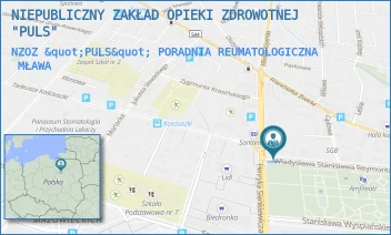NZOZ "PULS" PORADNIA REUMATOLOGICZNA - NIEPUBLICZNY ZAKŁAD OPIEKI ZDROWOTNEJ "PULS" - REYMONTA 8,  MŁAWA