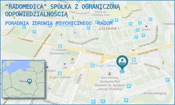 PORADNIA ZDROWIA PSYCHICZNEGO - "RADOMEDICA" SPÓŁKA Z OGRANICZONĄ ODPOWIEDZIALNOŚCIĄ - OLSZTYŃSKA 39,  RADOM