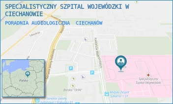 PORADNIA AUDIOLOGICZNA - SPECJALISTYCZNY SZPITAL WOJEWÓDZKI W CIECHANOWIE - POWST. WIELKOPOLSKICH 2,  CIECHANÓW