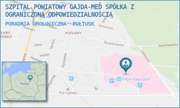 PORADNIA UROLOGICZNA - SZPITAL POWIATOWY GAJDA-MED SPÓŁKA Z OGRANICZONĄ ODPOWIEDZIALNOŚCIĄ - TEOFILA KWIATKOWSKIEGO 19,  PUŁTUSK