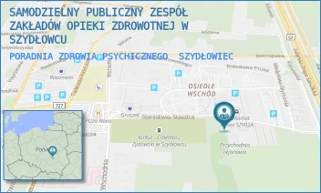 PORADNIA ZDROWIA PSYCHICZNEGO - SAMODZIELNY PUBLICZNY ZESPÓŁ ZAKŁADÓW OPIEKI ZDROWOTNEJ W SZYDŁOWCU - STASZICA 4,  SZYDŁOWIEC