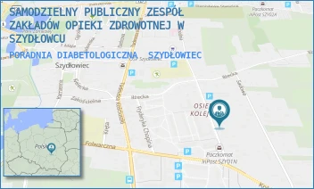 PORADNIA DIABETOLOGICZNA - SAMODZIELNY PUBLICZNY ZESPÓŁ ZAKŁADÓW OPIEKI ZDROWOTNEJ W SZYDŁOWCU - WSCHODNIA 23,  SZYDŁOWIEC