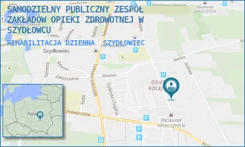 REHABILITACJA DZIENNA - SAMODZIELNY PUBLICZNY ZESPÓŁ ZAKŁADÓW OPIEKI ZDROWOTNEJ W SZYDŁOWCU - WSCHODNIA 23,  SZYDŁOWIEC