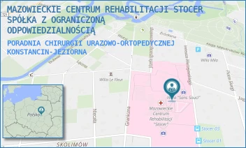 PORADNIA CHIRURGII URAZOWO-ORTOPEDYCZNEJ - MAZOWIECKIE CENTRUM REHABILITACJI STOCER SPÓŁKA Z OGRANICZONĄ ODPOWIEDZIALNOŚCIĄ - WIERZEJEWSKIEGO 12,  KONSTANCIN-JEZIORNA