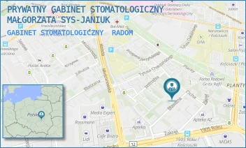 GABINET STOMATOLOGICZNY - PRYWATNY GABINET STOMATOLOGICZNY MAŁGORZATA SYS-JANIUK - BŁAWATNA 19/1,  RADOM