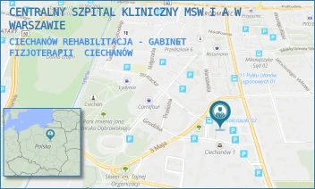 CIECHANÓW REHABILITACJA - GABINET FIZJOTERAPII - CENTRALNY SZPITAL KLINICZNY MSW I A W WARSZAWIE - MICKIEWICZA 8,  CIECHANÓW