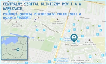 PORADNIA ZDROWIA PSYCHICZNEGO POLIKLINIKI W RADOMIU - CENTRALNY SZPITAL KLINICZNY MSW I A W WARSZAWIE - ORLĄT LWOWSKICH 5,  RADOM