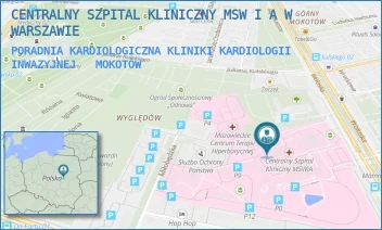 PORADNIA KARDIOLOGICZNA KLINIKI KARDIOLOGII INWAZYJNEJ  - CENTRALNY SZPITAL KLINICZNY MSW I A W WARSZAWIE - WOŁOSKA 137,  MOKOTÓW