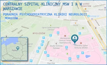 PORADNIA PSYCHOGERIATRYCZNA KLINIKI NEUROLOGII - CENTRALNY SZPITAL KLINICZNY MSW I A W WARSZAWIE - WOŁOSKA 137,  MOKOTÓW