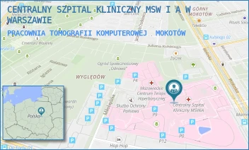 PRACOWNIA TOMOGRAFII KOMPUTEROWEJ - CENTRALNY SZPITAL KLINICZNY MSW I A W WARSZAWIE - WOŁOSKA 137,  MOKOTÓW