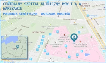 PORADNIA GENETYCZNA - CENTRALNY SZPITAL KLINICZNY MSW I A W WARSZAWIE - WOŁOSKA 137,  WARSZAWA MOKOTÓW