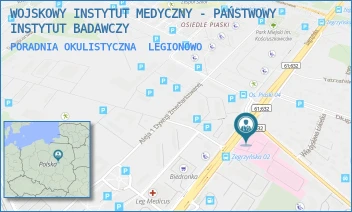 PORADNIA OKULISTYCZNA - WOJSKOWY INSTYTUT MEDYCZNY - PAŃSTWOWY INSTYTUT BADAWCZY - ZEGRZYŃSKA 8,  LEGIONOWO
