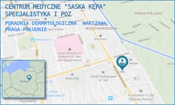 PORADNIA DERMATOLOGICZNA - DORADZTWO I ZARZĄDZANIE W OPIECE ZDROWOTNEJ A.K. SP. Z.O.O - MIĘDZYNARODOWA 56,  WARSZAWA PRAGA-POŁUDNIE