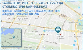 ODDZIAŁ DZIENNY TERAPII UZALEŻNIENIA OD ALKOHOLU - SAMODZIELNY PUBL ZESP ZAKŁ LECZNICTWA OTWARTEGO WARSZAWA-ŻOLIBORZ - ŻEROMSKIEGO 13,  WARSZAWA BIELANY