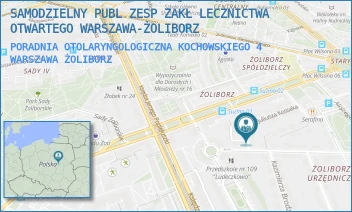 PORADNIA OTOLARYNGOLOGICZNA KOCHOWSKIEGO 4 - SAMODZIELNY PUBL ZESP ZAKŁ LECZNICTWA OTWARTEGO WARSZAWA-ŻOLIBORZ - KOCHOWSKIEGO 4,  WARSZAWA ŻOLIBORZ