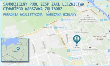 PORADNIA OKULISTYCZNA - SAMODZIELNY PUBL ZESP ZAKŁ LECZNICTWA OTWARTEGO WARSZAWA-ŻOLIBORZ - KLAUDYNY 26B,  WARSZAWA BIELANY