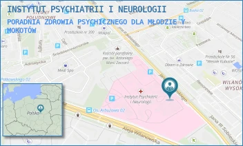 PORADNIA ZDROWIA PSYCHICZNEGO DLA MŁODZIEY - INSTYTUT PSYCHIATRII I NEUROLOGII - JANA III SOBIESKIEGO 9,  MOKOTÓW