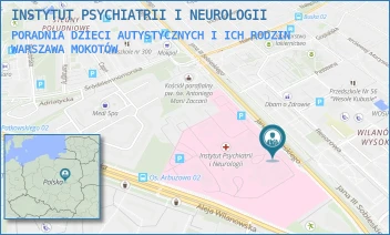 PORADNIA DZIECI AUTYSTYCZNYCH I ICH RODZIN - INSTYTUT PSYCHIATRII I NEUROLOGII - JANA III SOBIESKIEGO 9,  WARSZAWA MOKOTÓW