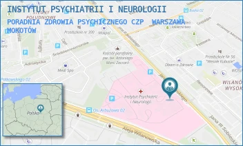 PORADNIA ZDROWIA PSYCHICZNEGO CZP - INSTYTUT PSYCHIATRII I NEUROLOGII - JANA III SOBIESKIEGO 9,  WARSZAWA MOKOTÓW