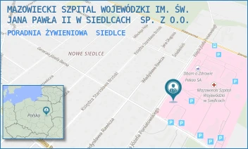 PORADNIA ŻYWIENIOWA - MAZOWIECKI SZPITAL WOJEWÓDZKI IM. ŚW. JANA PAWŁA II W SIEDLCACH  SP. Z O.O. - PONIATOWSKIEGO 26,  SIEDLCE