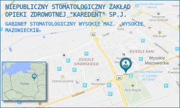 GABINET STOMATOLOGICZNY WYSOKIE MAZ. - NIEPUBLICZNY STOMATOLOGICZNY ZAKŁAD OPIEKI ZDROWOTNEJ "KAREDENT" SP.J. - LUDOWA 54,  WYSOKIE MAZOWIECKIE