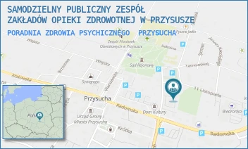 PORADNIA ZDROWIA PSYCHICZNEGO - SAMODZIELNY PUBLICZNY ZESPÓŁ ZAKŁADÓW OPIEKI ZDROWOTNEJ W PRZYSUSZE - ALEJA JANA PAWŁA II 4,  PRZYSUCHA