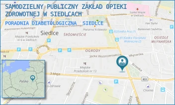 PORADNIA DIABETOLOGICZNA - SAMODZIELNY PUBLICZNY ZAKŁAD OPIEKI ZDROWOTNEJ W SIEDLCACH - FLORIAŃSKA 24,  SIEDLCE