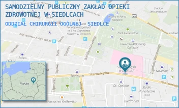 ODDZIAŁ CHIRURGII OGÓLNEJ - SAMODZIELNY PUBLICZNY ZAKŁAD OPIEKI ZDROWOTNEJ W SIEDLCACH - STAROWIEJSKA 15,  SIEDLCE