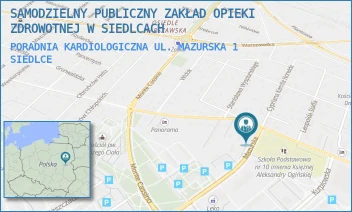 PORADNIA KARDIOLOGICZNA UL. MAZURSKA 1 - SAMODZIELNY PUBLICZNY ZAKŁAD OPIEKI ZDROWOTNEJ W SIEDLCACH - MAZURSKA 1,  SIEDLCE
