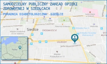 PORADNIA DIABETOLOGICZNA - SAMODZIELNY PUBLICZNY ZAKŁAD OPIEKI ZDROWOTNEJ W SIEDLCACH - SIENKIEWICZA 3,  SIEDLCE