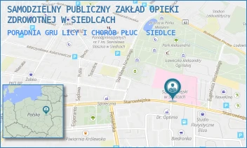 PORADNIA GRULICY I CHORÓB PŁUC - SAMODZIELNY PUBLICZNY ZAKŁAD OPIEKI ZDROWOTNEJ W SIEDLCACH - STAROWIEJSKA 15,  SIEDLCE