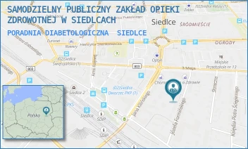PORADNIA DIABETOLOGICZNA - SAMODZIELNY PUBLICZNY ZAKŁAD OPIEKI ZDROWOTNEJ W SIEDLCACH - FORMIŃSKIEGO 14,  SIEDLCE